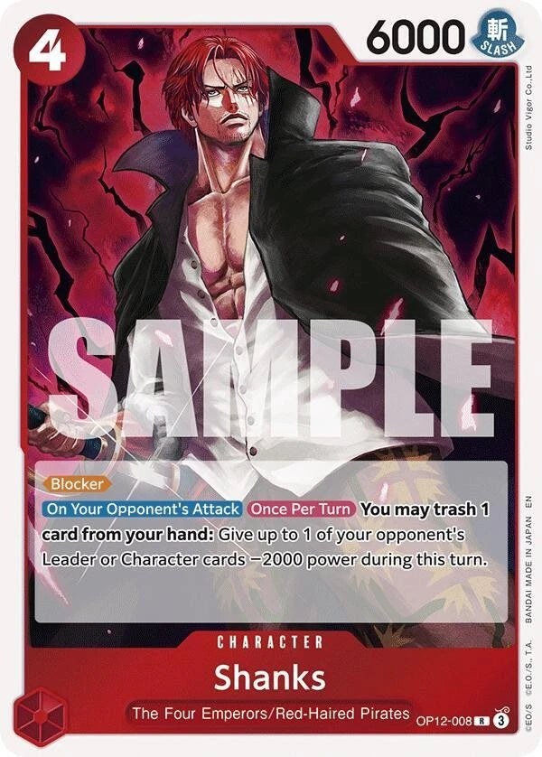Shanks (008) R Legacy of the Master OP12-008 NM