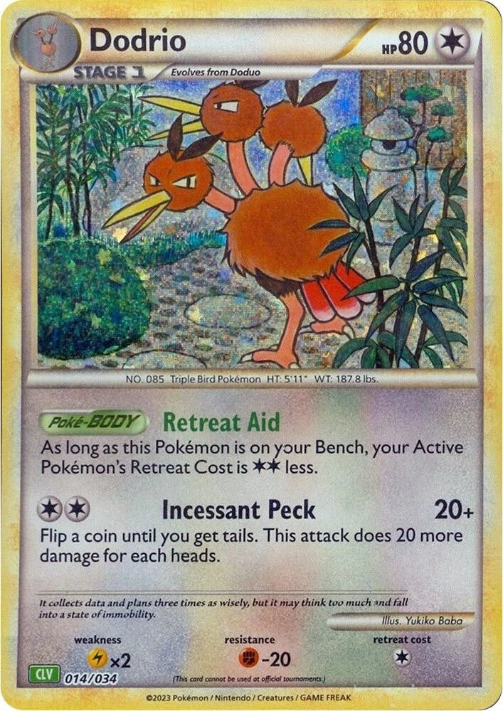 Dodrio Classic Collection Trading Card Game Classic 014/034 NM