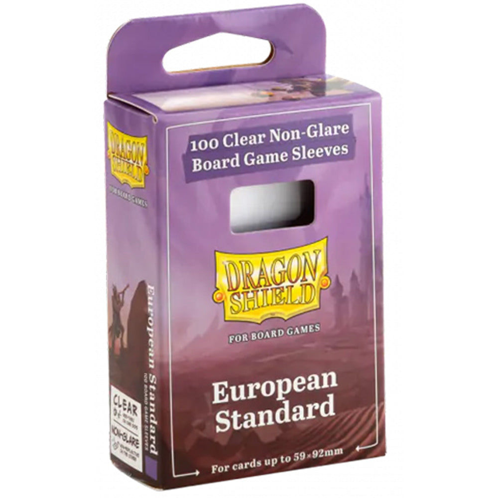 Board Game Sleeves, European Standard Clear/Non-Glare (100ct) - Dragon Shield