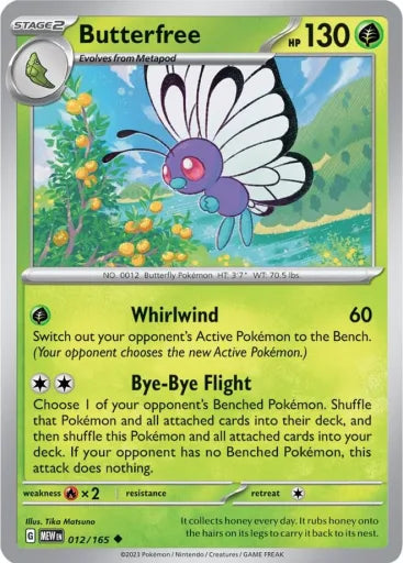 Butterfree SV: Scarlet & Violet 151 012/165 (Near Mint)