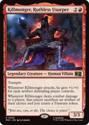 Killmonger, Ruthless Usurper (Surge Foil) Commander: Marvel Super Heroes 53 (Near Mint Foil)