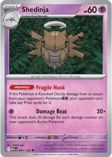 Shedinja - 061/132 ME01: Mega Evolution 061/132 (Near Mint)