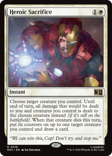 Heroic Sacrifice (Surge Foil) Commander: Marvel Super Heroes 18 (Near Mint Foil)