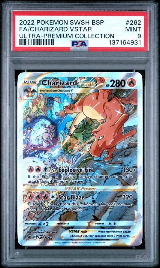 Charizard Vstar - Charizard UPC SWSH Black Star Promo #262 PSA Mint 9