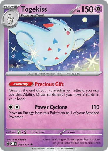 Togekiss SV03: Obsidian Flames 085/197 (Near Mint Holofoil)