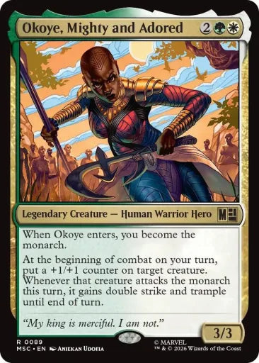 Okoye, Mighty and Adored (Surge Foil) Commander: Marvel Super Heroes 89 (Near Mint Foil)