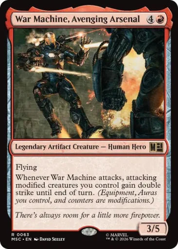 War Machine, Avenging Arsenal (Surge Foil) Commander: Marvel Super Heroes 63 (Near Mint Foil)