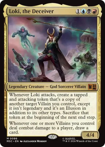 Loki, the Deceiver (Surge Foil) Commander: Marvel Super Heroes 86 (Near Mint Foil)