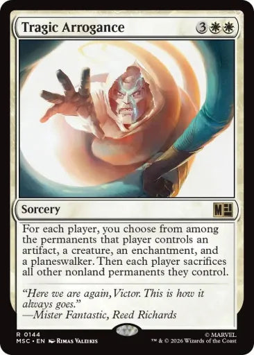Tragic Arrogance (Surge Foil) Commander: Marvel Super Heroes 144 (Near Mint Foil)