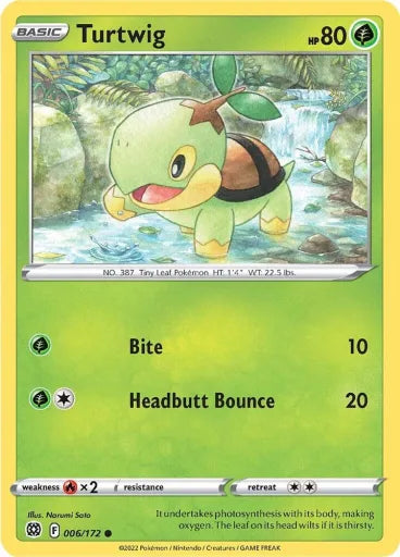 Turtwig SWSH09: Brilliant Stars 006/172 (Near Mint)