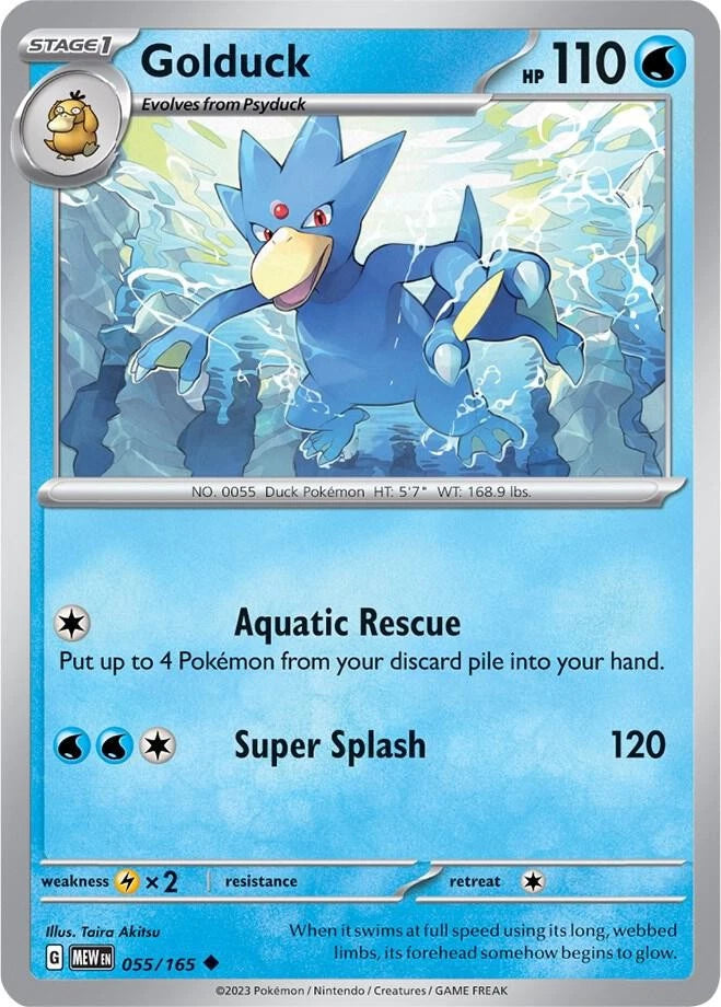 Golduck Uncommon SV: Scarlet & Violet 151 055/165 NM