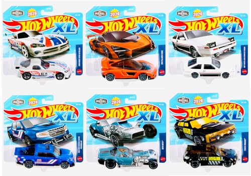 XL 2026 Die-Cast Cars 6-Pack Set, 1:43 Scale - Hot Wheels