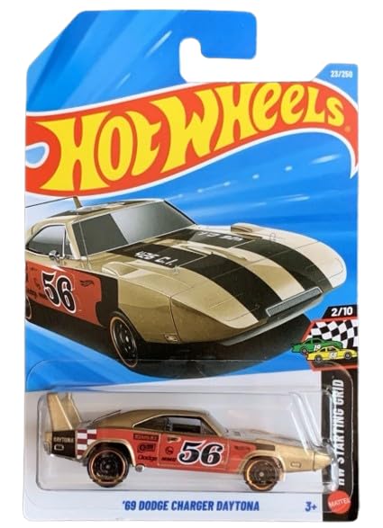 '69 Dodge Charger Daytona, Gold (Starting Grid 2/10, #23/250) - Hot Wheels