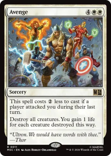 Avenge (Surge Foil) Commander: Marvel Super Heroes 11 (Near Mint Foil)