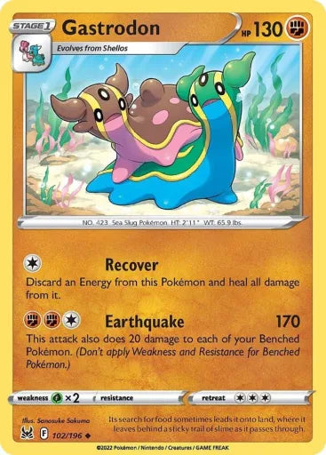 Gastrodon SWSH11: Lost Origin 102/196 (Near Mint Reverse Holofoil)