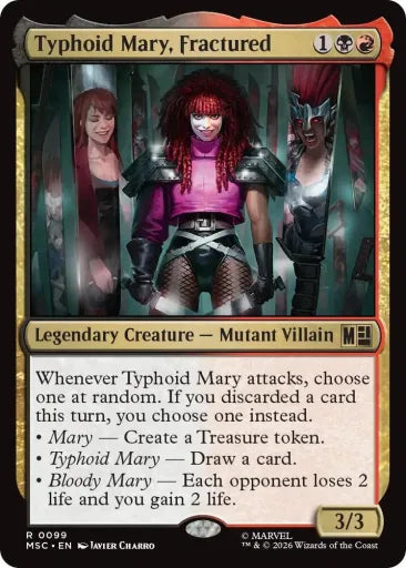 Typhoid Mary, Fractured (Surge Foil) Commander: Marvel Super Heroes 99 (Near Mint Foil)