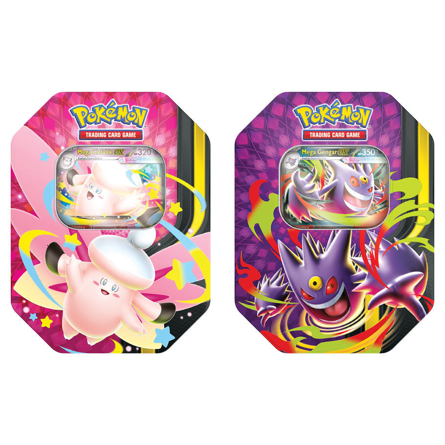 Mega Moonlit Tin (Mega Gengar ex or Mega Clefable ex) - Pokémon TCG