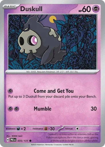 Duskull SV: Prismatic Evolutions 035/131 (Near Mint Reverse Holofoil)