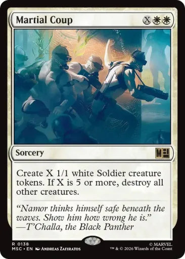 Martial Coup (Surge Foil) Commander: Marvel Super Heroes 138 (Near Mint Foil)