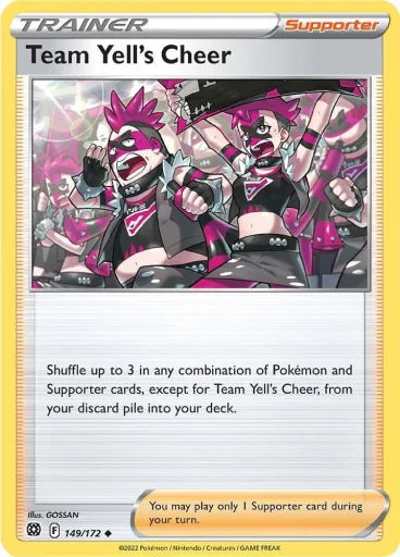 Team Yell's Cheer SWSH09: Brilliant Stars 149/172 (Near Mint Reverse Holofoil)