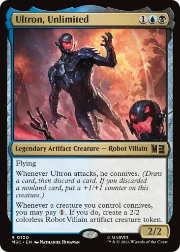 Ultron, Unlimited (Surge Foil) Commander: Marvel Super Heroes 100 (Near Mint Foil)