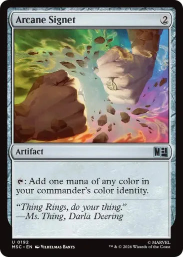 Arcane Signet (0192) (Surge Foil) Commander: Marvel Super Heroes 192 (Near Mint Foil)