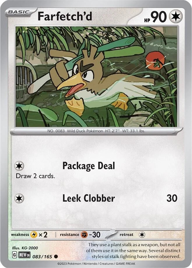 Farfetch'd Common SV: Scarlet & Violet 151 083/165 NM
