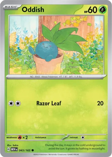 Oddish SV: Scarlet & Violet 151 043/165 (Near Mint Reverse Holofoil)