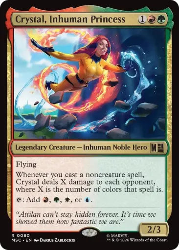 Crystal, Inhuman Princess (Surge Foil) Commander: Marvel Super Heroes 80 (Near Mint Foil)