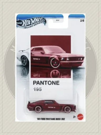 Silver Series Pantone '69 Ford Mustang Boss 302 (Pantone 195) (2025) - Hot Wheels