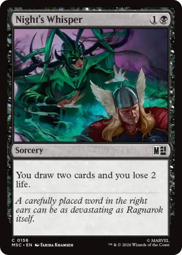 Night's Whisper (Surge Foil) Commander: Marvel Super Heroes 158 (Near Mint Foil)