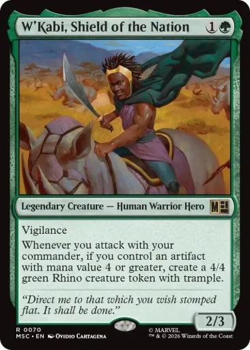 W'Kabi, Shield of the Nation (Surge Foil) Commander: Marvel Super Heroes 70 (Near Mint Foil)