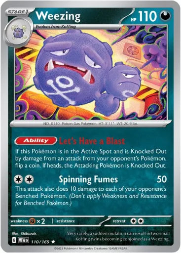 Weezing SV: Scarlet & Violet 151 110/165 (Near Mint Holofoil)