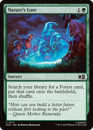 Nature's Lore (Surge Foil) Commander: Marvel Super Heroes 177 (Near Mint Foil)