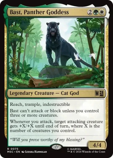 Bast, Panther Goddess (Surge Foil) Commander: Marvel Super Heroes 75 (Near Mint Foil)