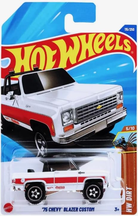 '75 Chevy Blazer Custom, White (HW Dirt 5/10, #115/250) - Hot Wheels