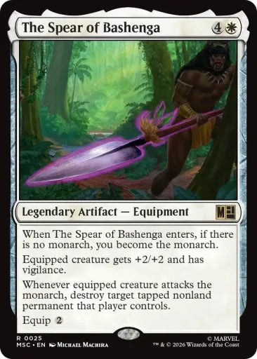 The Spear of Bashenga (Surge Foil) Commander: Marvel Super Heroes 25 (Near Mint Foil)