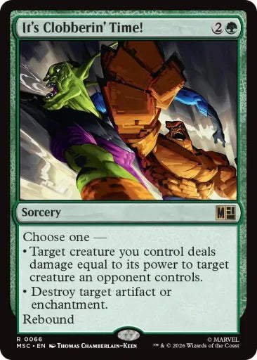 It's Clobberin' Time! (Surge Foil) Commander: Marvel Super Heroes 66 (Near Mint Foil)