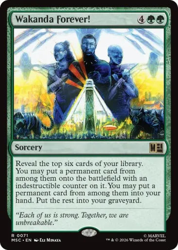 Wakanda Forever! (Surge Foil) Commander: Marvel Super Heroes 71 (Near Mint Foil)