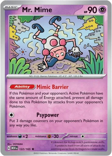 Mr. Mime - 122/165 SV: Scarlet & Violet 151 122/165 (Near Mint Holofoil)