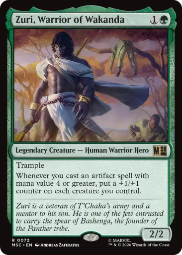 Zuri, Warrior of Wakanda (Surge Foil) Commander: Marvel Super Heroes 72 (Near Mint Foil)