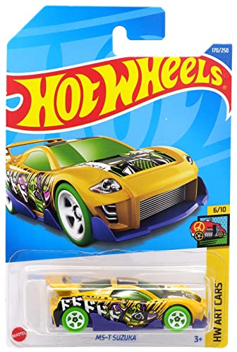 MS-T Suzuka, Yellow (HW Art Cars 6/10, #170/250, 2022) - Hot Wheels