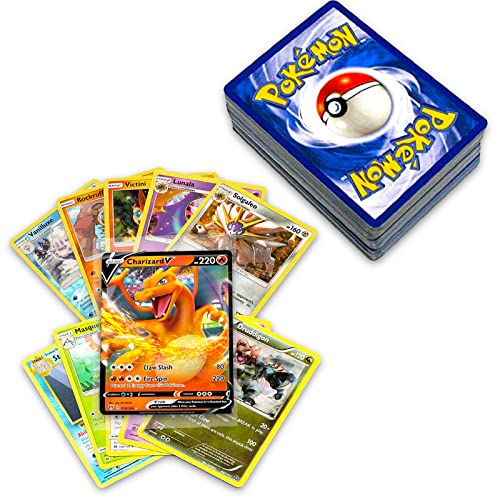 50+ Official Pokemon Cards Collection with 5 Foils in Any Combination and at Least 1 Rarity, GX, EX, FA, Tag Team, Or Se