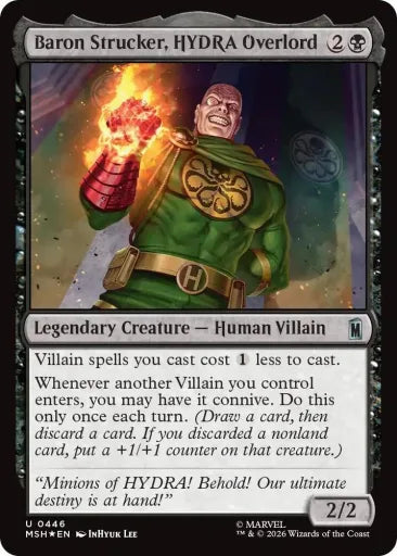 Baron Strucker, HYDRA Overlord (Surge Foil) Marvel Super Heroes 446 (Near Mint Foil)