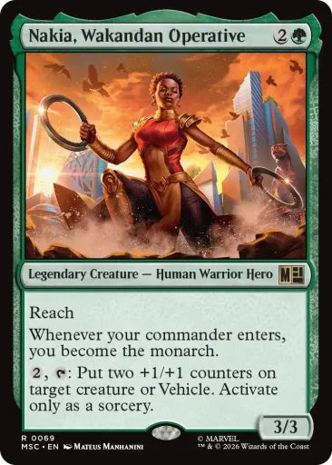 Nakia, Wakandan Operative (Surge Foil) Commander: Marvel Super Heroes 69 (Near Mint Foil)