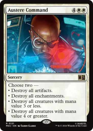 Austere Command (Surge Foil) Commander: Marvel Super Heroes 121 (Near Mint Foil)