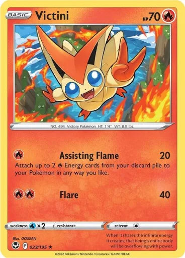 Victini SWSH12: Silver Tempest 023/195 (Near Mint)