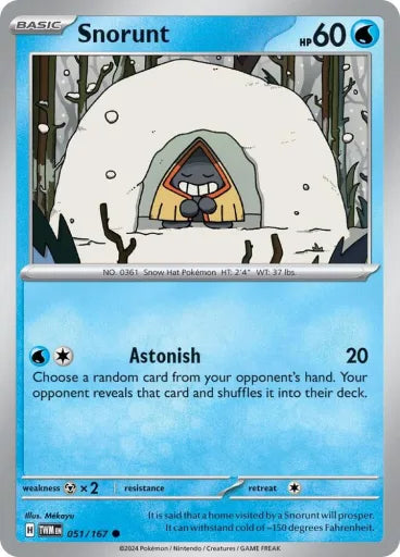 Snorunt SV06: Twilight Masquerade 051/167 (Near Mint Reverse Holofoil)