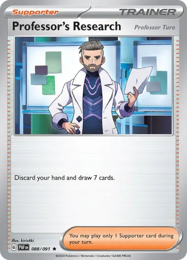 Professor's Research [Professor Turo] - 088/091 SV: Paldean Fates 088/091 (Near Mint Holofoil)