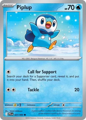Piplup - 027/094 ME02: Phantasmal Flames 027/094 (Near Mint)